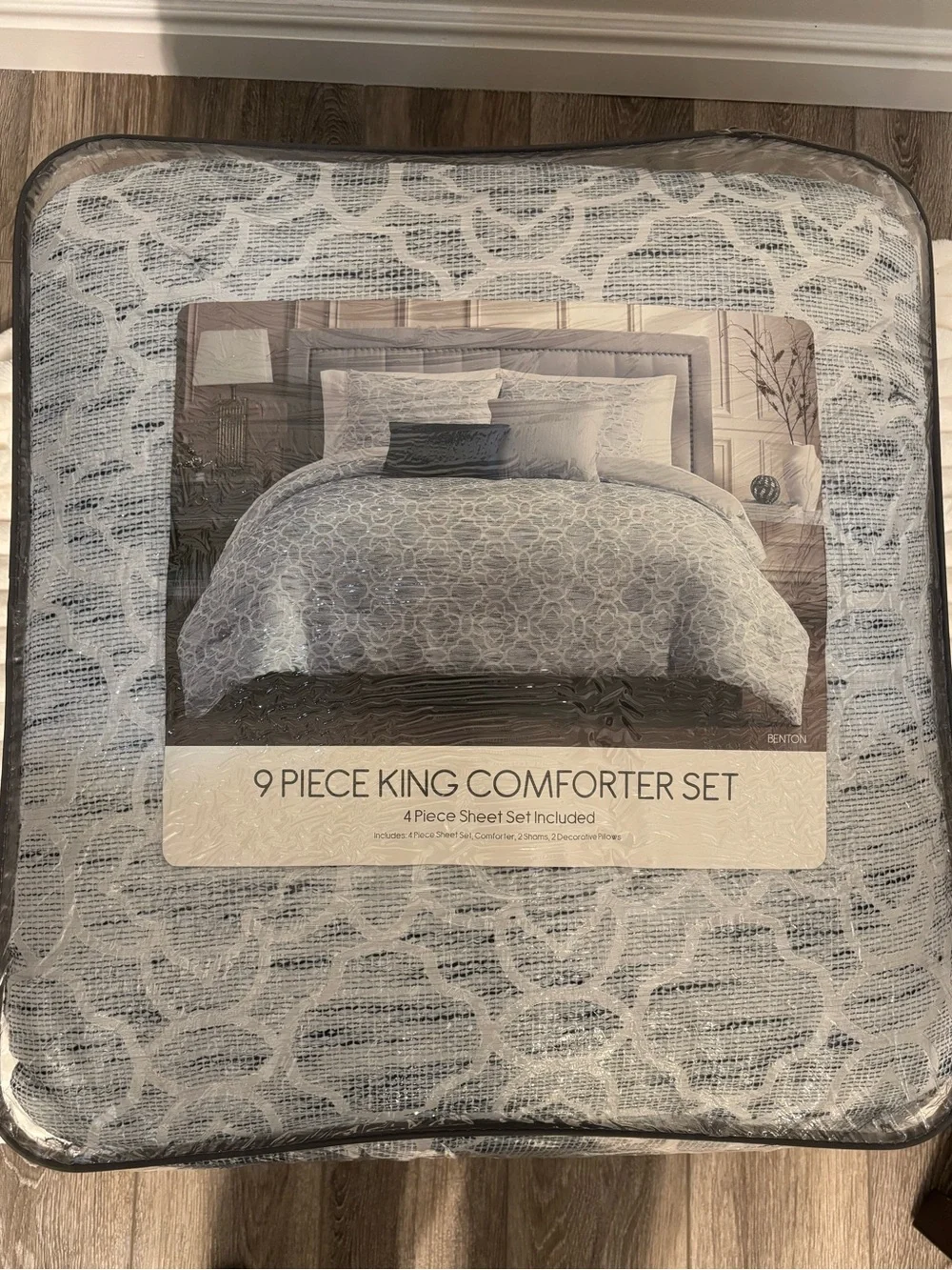 Macy’s Benton Geometric 9-Pc. Comforter Set, King